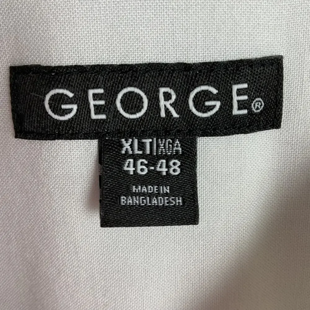 George Mens Floral Hawaiian Button up shirt Big and tall XLT 46 48